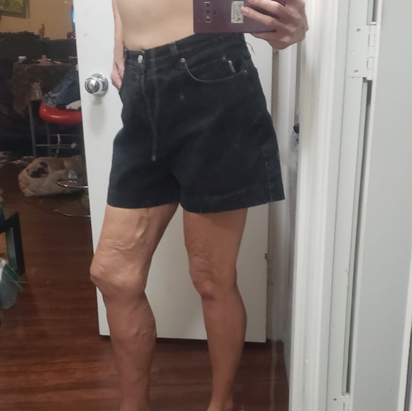 Vintage Bongo Black Denim Mom Shorts Size 11 - Picture 6 of 8